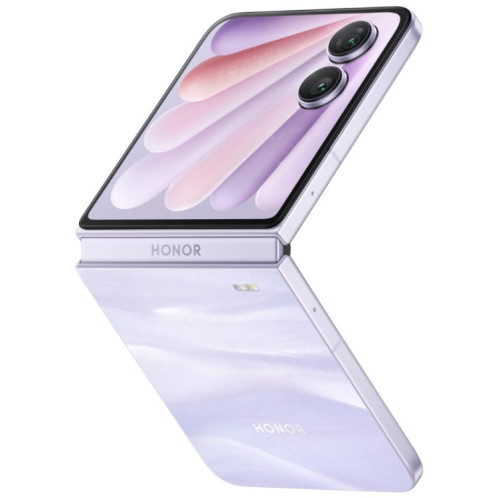 Honor Magic V Flip2, 12 Go + 512 Go, 6,82 pouces + 4,0 pouces, MagicOS 9.0.1, Android 15, Snapdragon 8 Gen 3 Octa Core, Réseau : 5G, NFC, OTG (Violet) SH842P1377-021